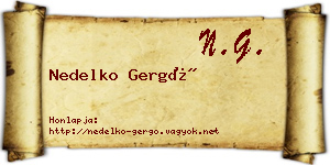 Nedelko Gergő névjegykártya